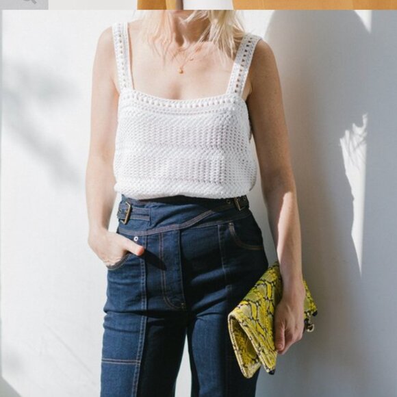 Clare V Yellow Snake Fold Over Clutch - Picture 2 of 4